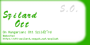 szilard ott business card